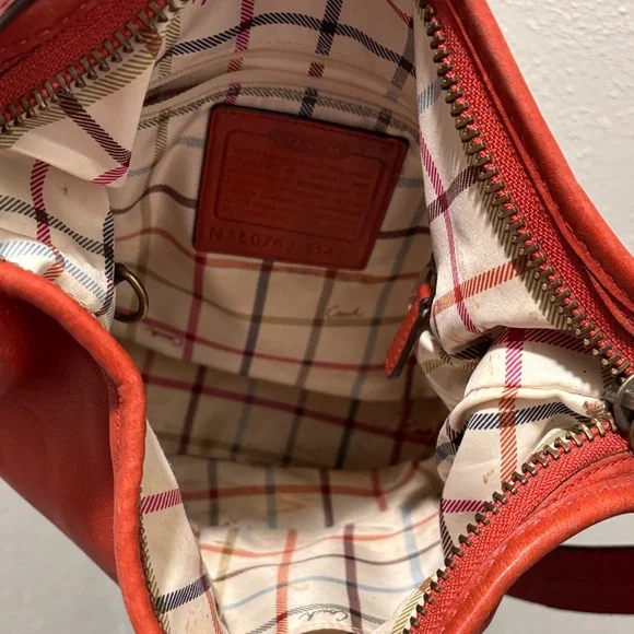 Coach 11422 dark Orange Leather Shoulder Bag - Picture 9 of 16